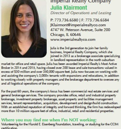 Julia Klairmont - 2017 Women in Chicago Real Estate